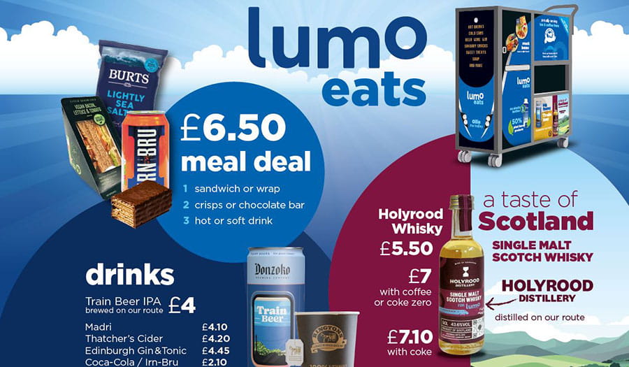 LumoEats menu
