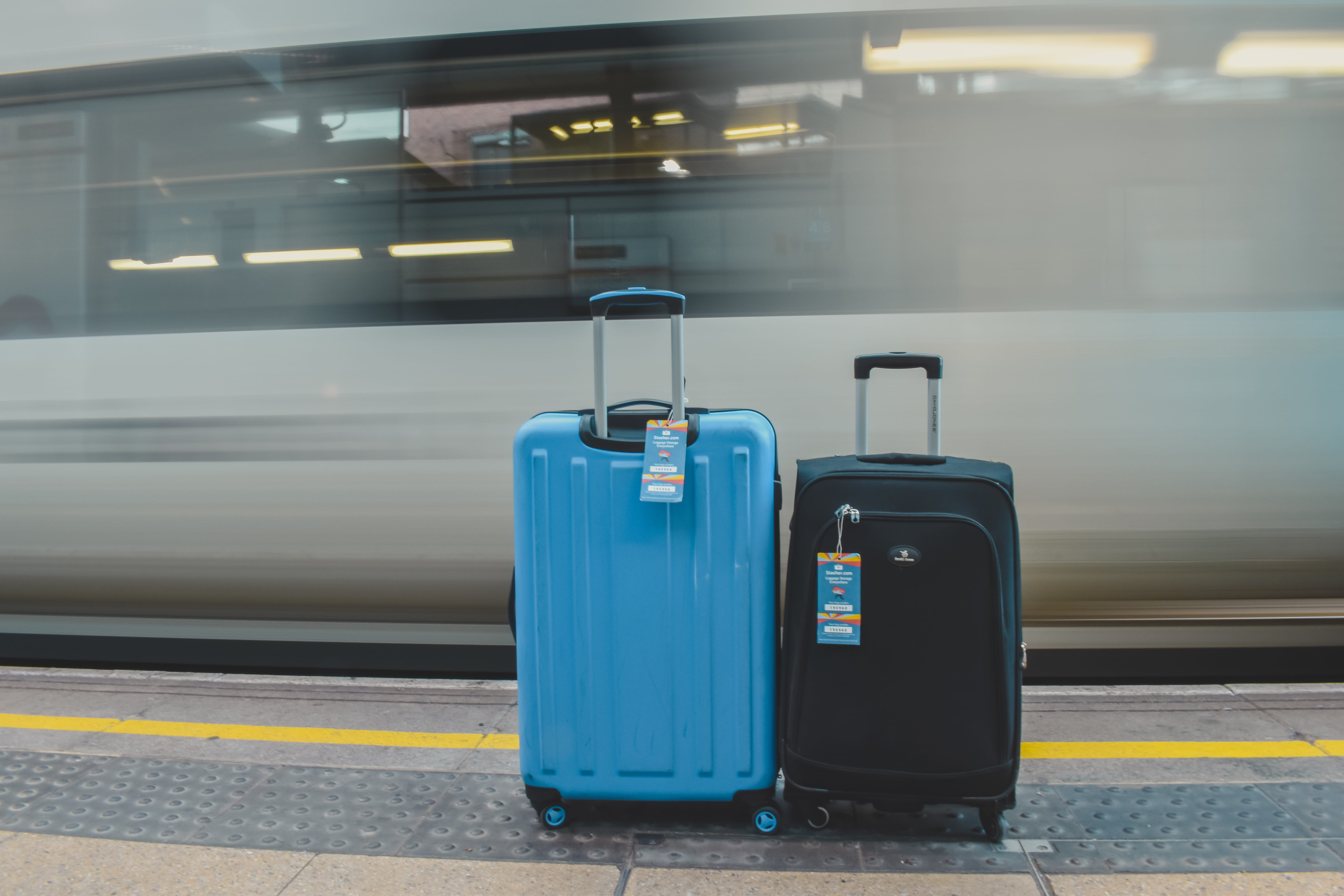 stasher luggage by train