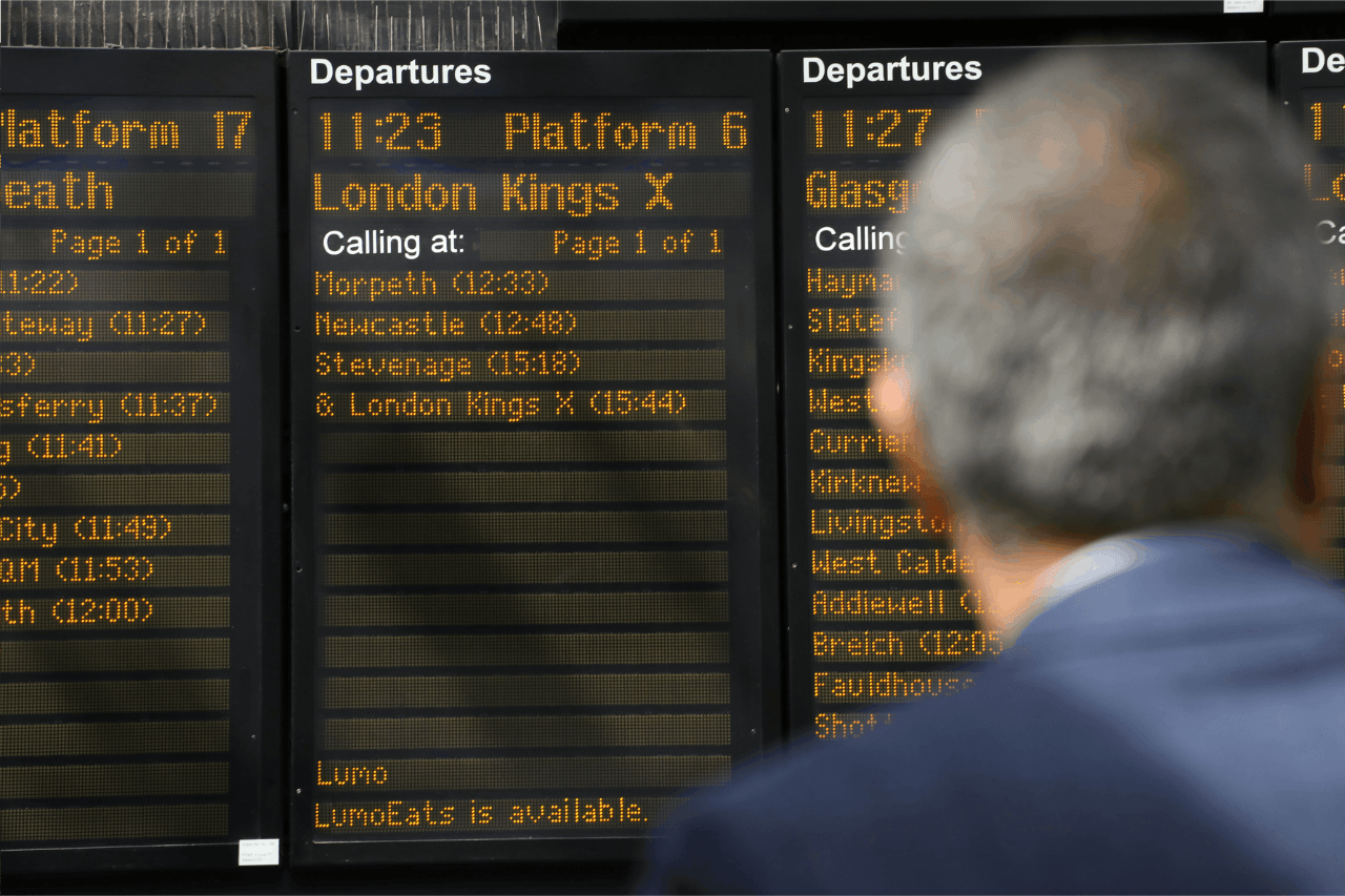 Train departure board