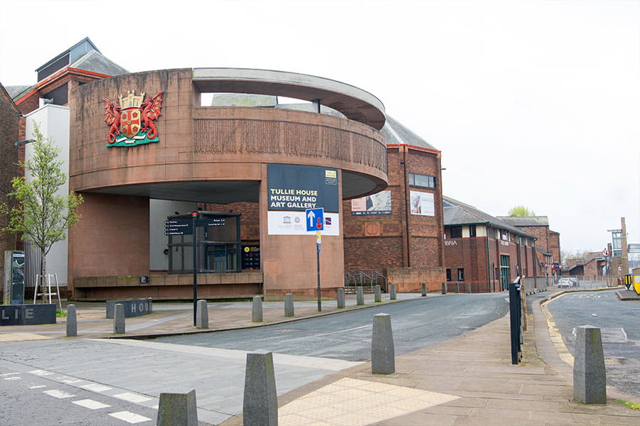 Entrance of Tullie House in Carlisle
