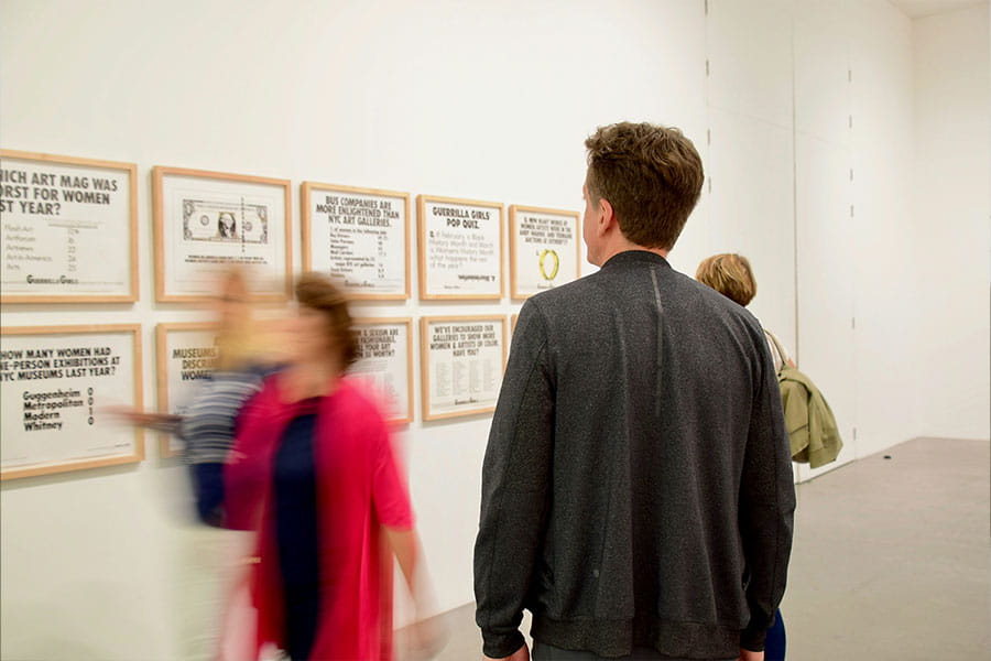 People in a museum