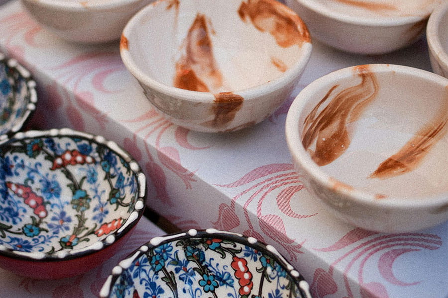 Pottery stall