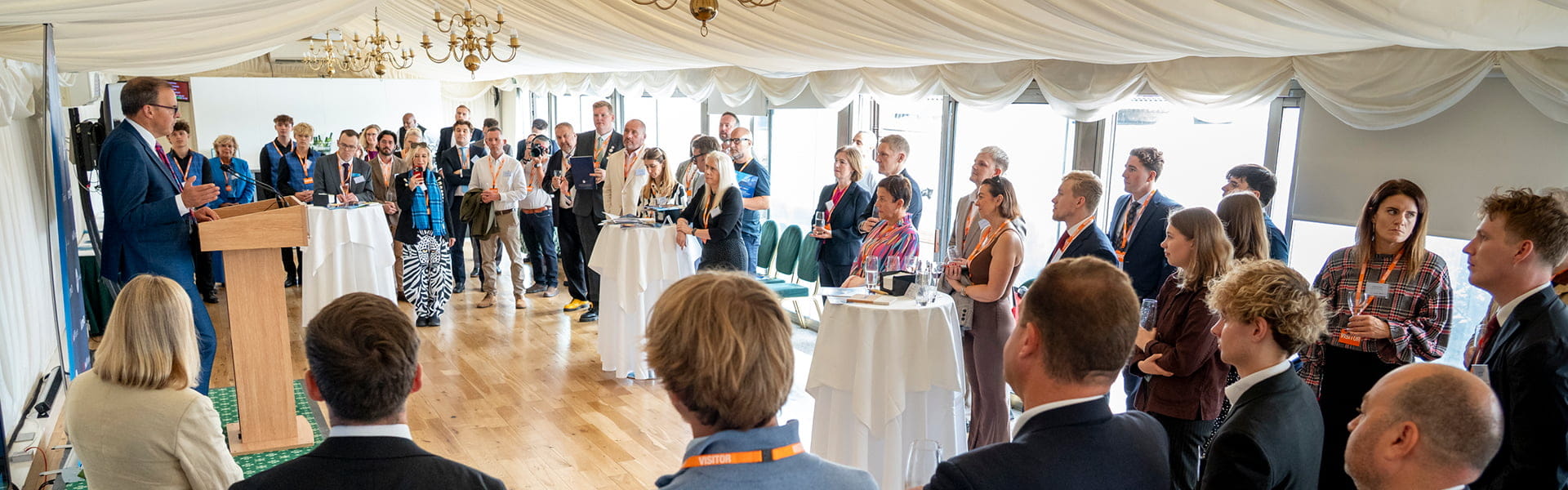 A group of people at a Hull Trains and Lumo event launching a new social report