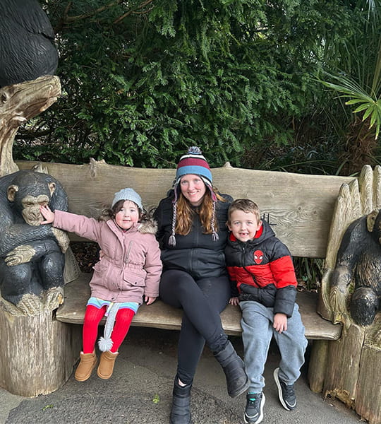 The Green Family (L-R) Evie Green, Chloe Green and Theo Green