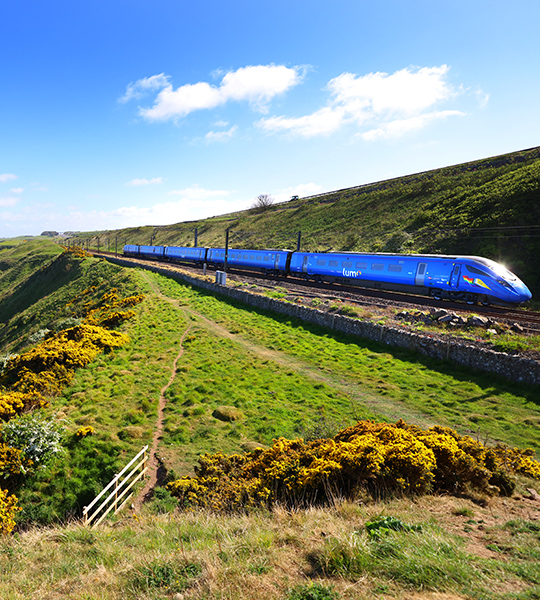 Lumo train passing through the coast