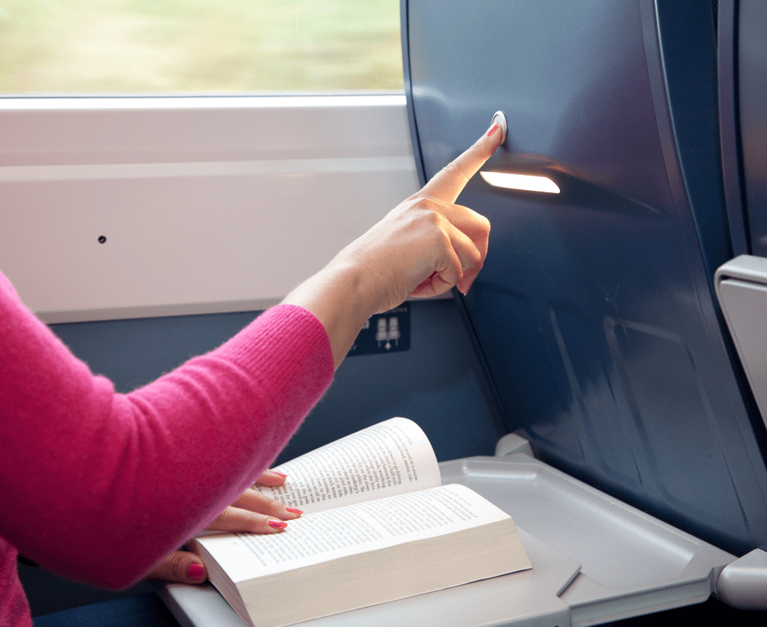 onboard Lumo train reading light