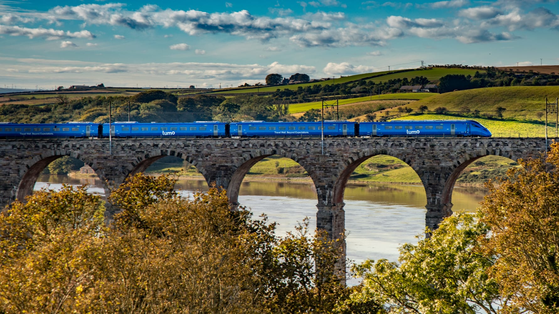 Lumo train travel countryside