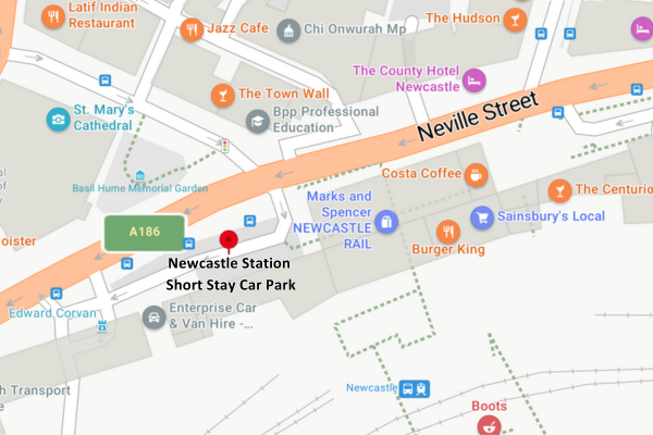 Newcastle rail replacement location