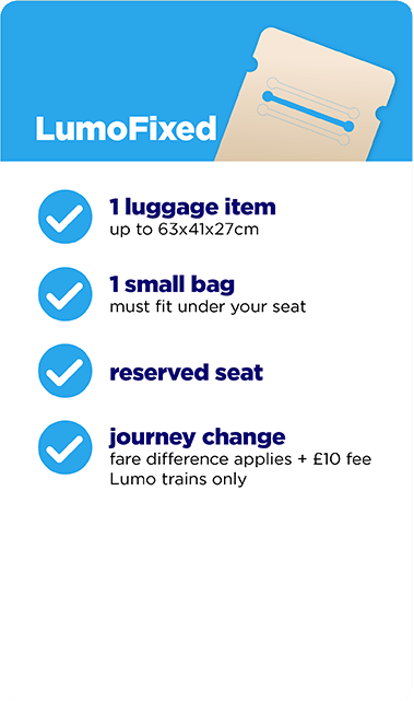 LumoFixed train ticket specification