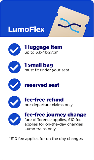 LumoFlex train ticket specification